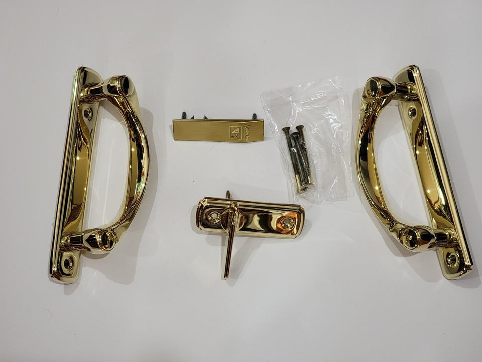 Andersen Gliding Patio Door Hardware Newbury Bright Brass Trim Set 2565684 eBay