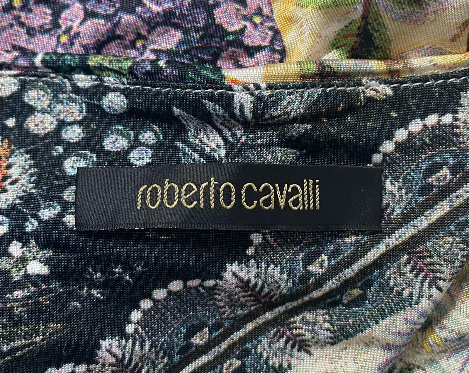 Roberto Cavalli patchwork print longsleeve runway… - image 6