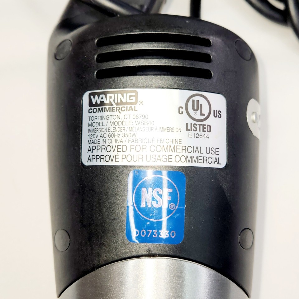 WARING COMMERCIAL WSB40 10 INCH 2 SPEED IMMERSION BLENDER 40072002830