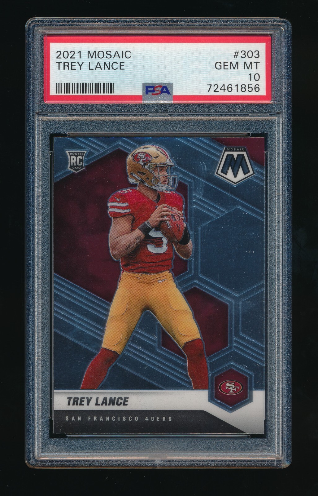 PSA 10 TREY LANCE 2021 PANINI MOSAIC #303 RC ROOKIE *SAN FRANCISCO 49ERS*