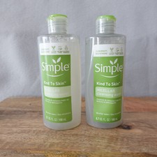 LOT of 2 Simple Kind to Skin Micellar Cleansing Water 6.7 oz each