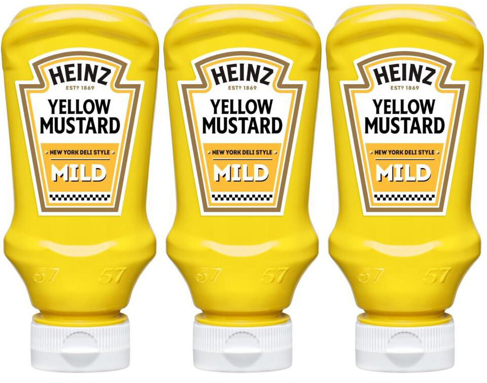 3 HEINZ Yellow Mustard with Honey New York Deli Style