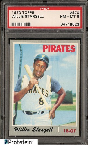 1970 Topps #470 Willie Stargell Pittsburgh Pirates HOF PSA 8 NM-MT