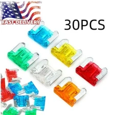 30Pcs Micro Mini Blade Fuses Assorted Kit Car Auto Truck SUV Low Profile 5-30A