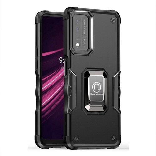 For T-Mobile Revvl V Plus Metal Ring Kickstand Case Dual Layer Shockproof Cover - Picture 14 of 44