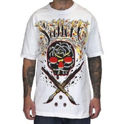 SULLEN CLOTHING TYLER BADGE BREDEWEG ART TATTOO PUNK WHT SHIRT