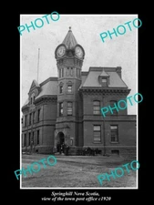 OLD POSTCARD SIZE PHOTO OF SPRINGHILL NOVA SCOTIA CANADA THE POST OFFICE c1920