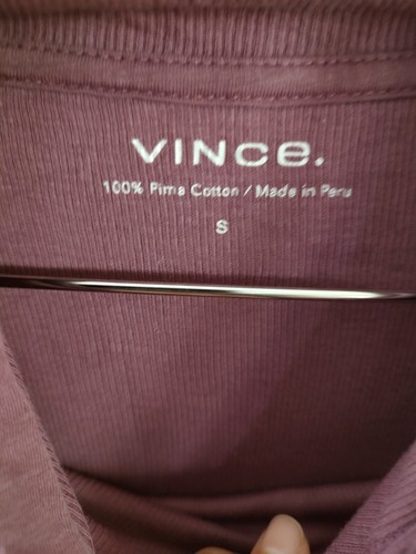 Vince Mens Hoodie Size S Pima Cotton Double Layer Pullover fuscia Long Sleeve - Picture 3 of 5