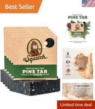 Dr. Squatch Pine Tar Natural Soap for Men - Exfoliating & Chemical-Free, 5-Pack