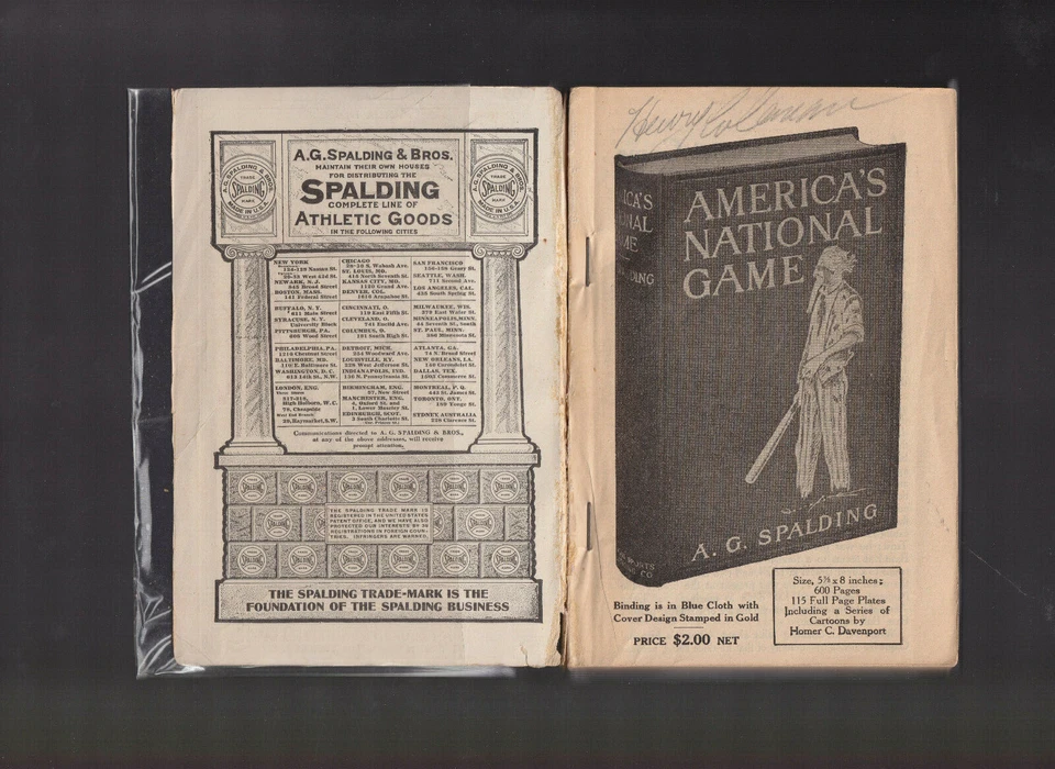 Guía de béisbol Spalding 1912 con Ty Cobb (encuadernación suelta) Foto 3 de 4