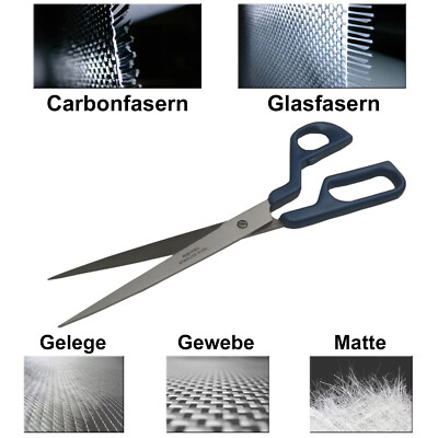 Schere OPTIMA rostfrei | HP-L1054 | Glasfaser Kohlefaser Gewebe Matte Gelege