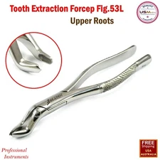 Surgical Dental Tooth Extraction Forceps Fig.53L For Upper Molars Extracting New
