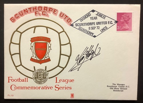 Kevin Keegan Signed Postal Cover Scunthorpe United 60th Anniversary 1972