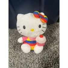Hello Kitty 6" plush holding cupcake Sanrio