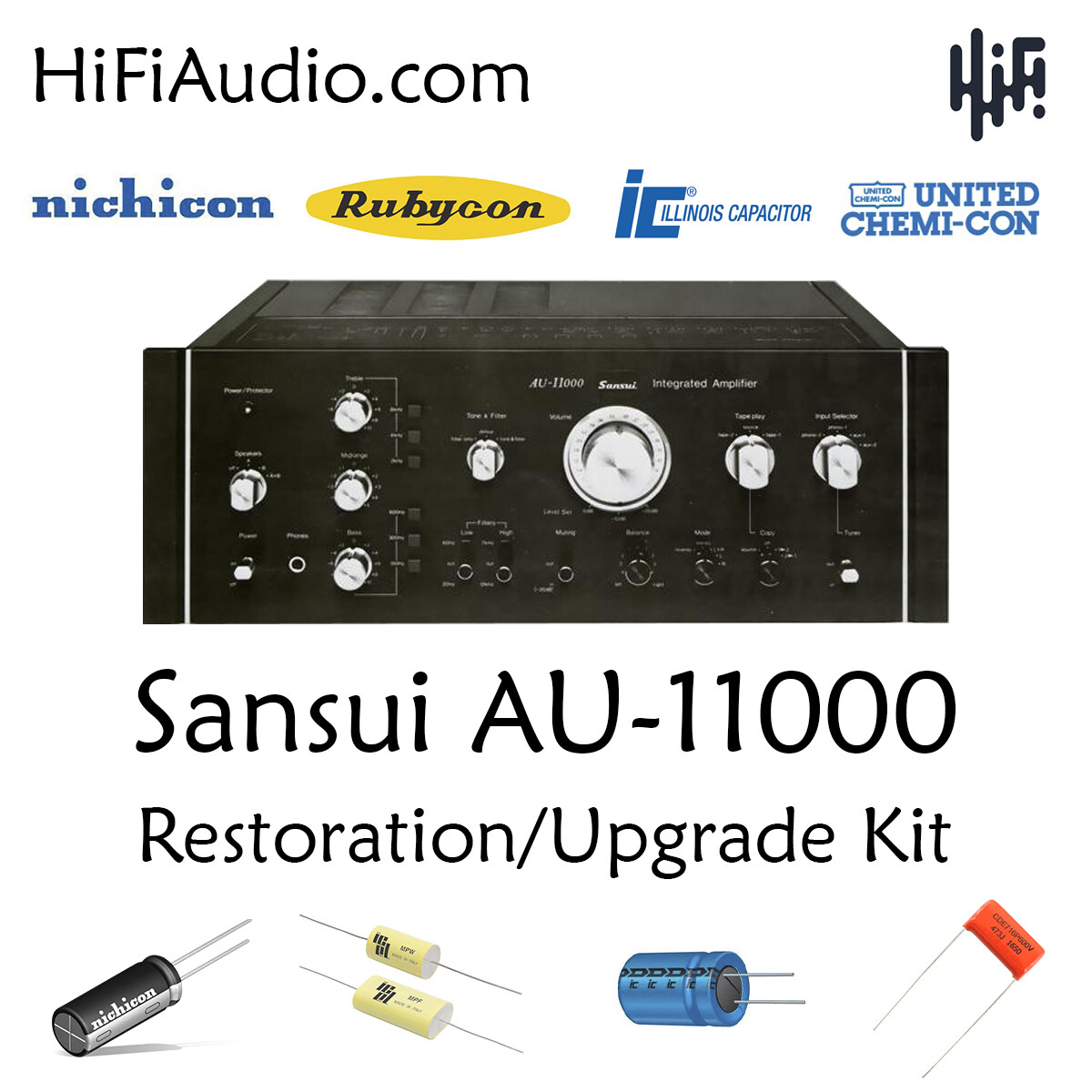 Sansui AU-11000 rebuild restoration recap service kit repair