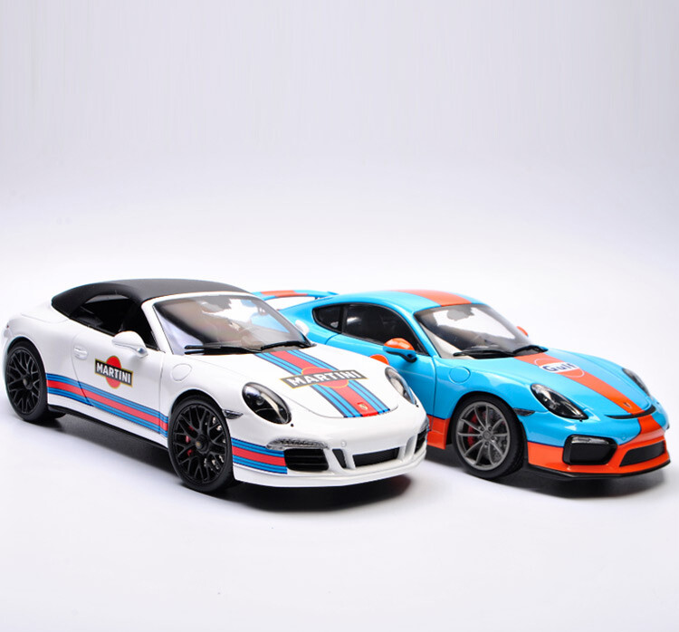 Schuco Gulf Porsche Cayman ミニカー 1/18 Schuco 1/18 Scale Porsche Cayman GT4 Gulf Diecast car Model
