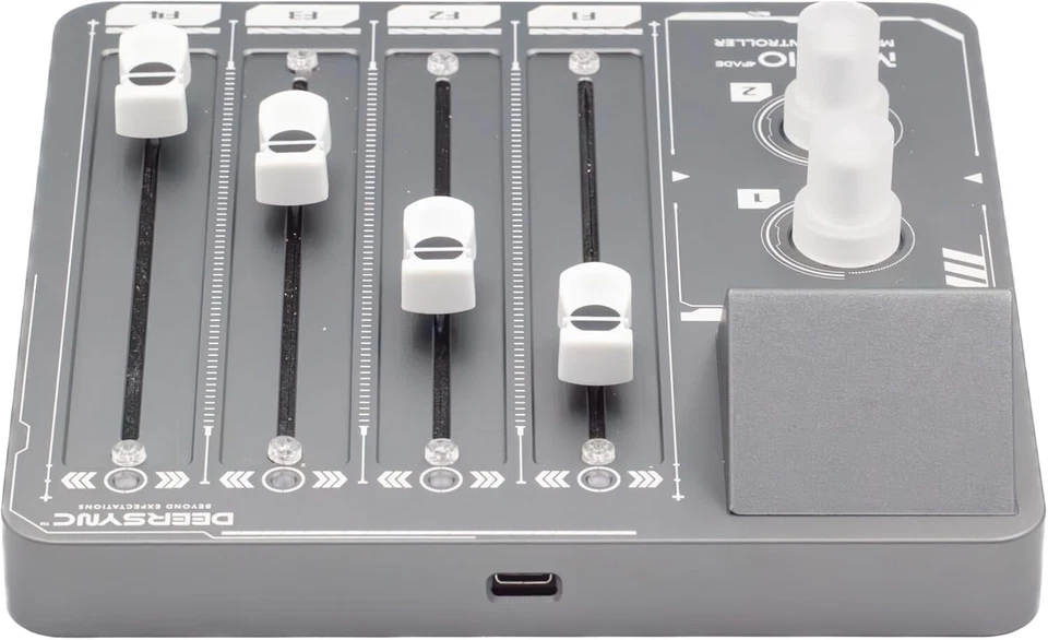 Deersync MIDI CC Controller M-BRIO-4FADE Multi-Platform with 4x100mm Faders - Image 4 of 4