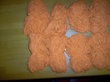 LOT Vintage Terry yarn, orange , 1.75 oz. each,  9 skeins           a