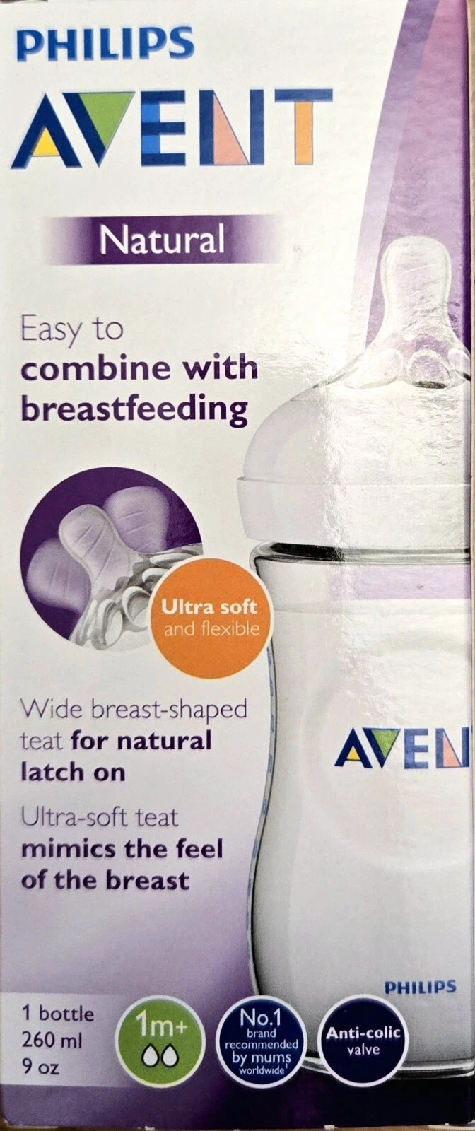 Philips Avent Natural Bottle 260ml 1m+