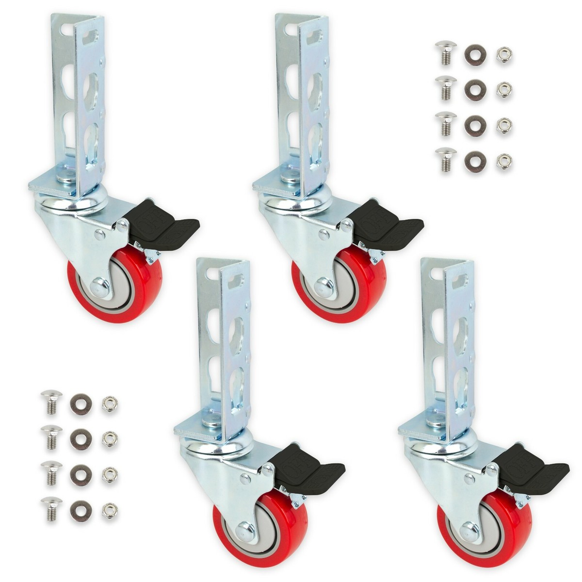 4pc Storage Rack Caster Wheels (Adapts to Boltless Self Locking