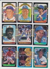1987 Donruss Baseball NM you pick base stars RC rookie insert highlights HOFer's