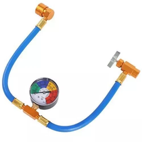 R 134a Refrigerant AC Recharge Gauge R-134A Can tap valve Hose for AC Recharging - Picture 3 of 12