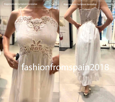 【ZARA】ZW COLLECTION 刺繍入りワンピース 6895/059/712 ZARA NEW WOMAN MIDI STRAPPY ZW COLL. EMBROIDERED DRESS ECRU