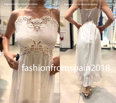 【ZARA】ZW COLLECTION 刺繍入りワンピース 6895/059/712 ZARA NEW WOMAN MIDI STRAPPY ZW COLL. EMBROIDERED DRESS ECRU