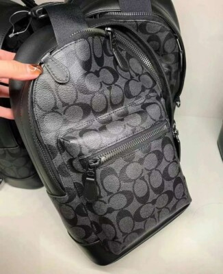 COACH バックパック ホワイト ブラック COACH デイバック リュック チャーター バックパック