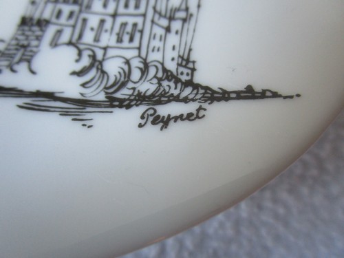 Rosenthal Zierteller romantisches Motiv Pärchen mit Flügel Engel Peynet 12x12cm - Bild 4 von 6