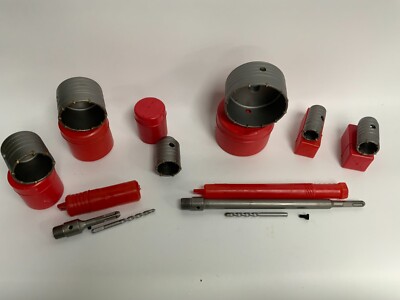 Caebide Hammer Wandlochsäge Bohrer Set für Beton 35/40/50/65/80/110 mm