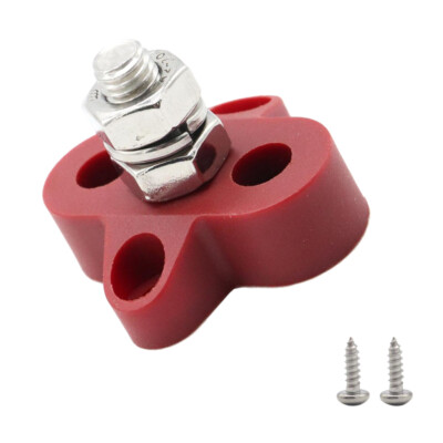 M8 5/16'' Single Stud Power and Ground Junction Block   Heavy Duty Positive