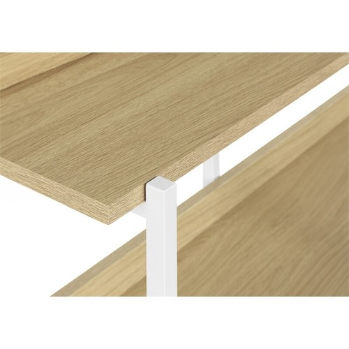 Accent Table Console Entryway Narrow Sofa Bedroom Metal Natural/White - Picture 5 of 10