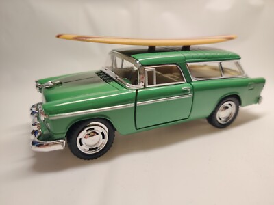 KINSMART 1:40 scale 5'' 1955 Chevy Nomad with surf board DIECAST model car