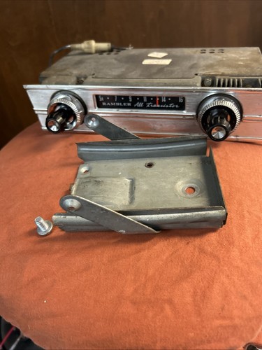 1966 AMC AMERICAN MOTORS AM RADIO Rare Original With Bezel Knobs Chrome USA - Bild 10 von 15