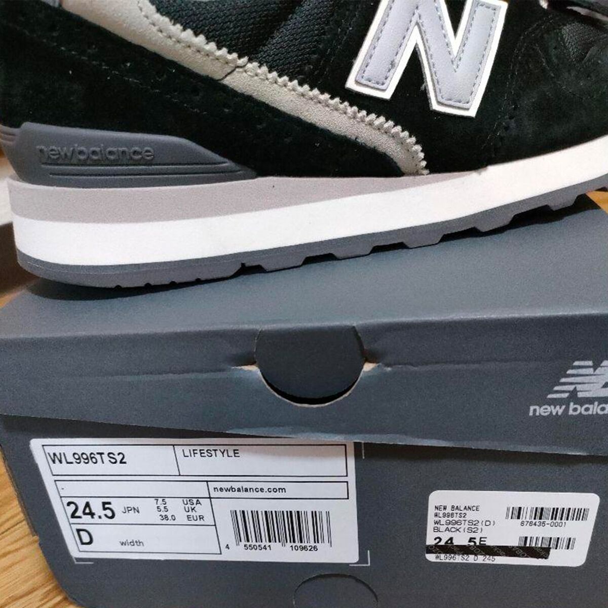 NEW BALANCE WL996T S2 WL996TS2 BLACK JP24.5 US7.5 Women NEW BALANCE WL996T S2 WL996TS2 BLACK JP24.5 US7.5 Women