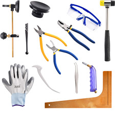 Professional 13 Pieces Mosaic Tile and Stained Glass Start-Up Tool Set with Carr