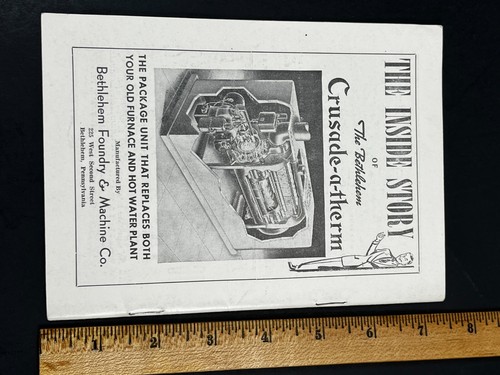 Bethlehem Foundry & Machine Co Crusade-A-Therm Boiler AD in Booklet PA 1950's - Picture 22 of 24