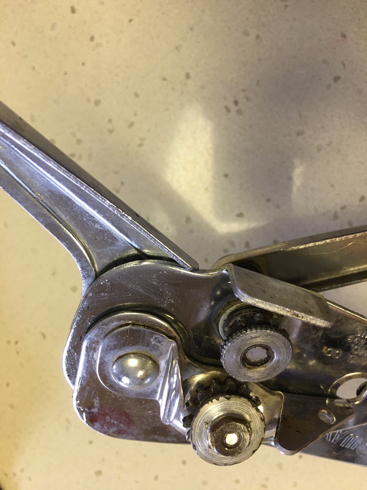 Vintage SwingAway Red Wood Handle Wall Mount Manual Can Opener Mid