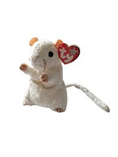 TY Beanie Babies Cheezer White Mouse Plush Toy Vintage 2000 Tag Great Condition
