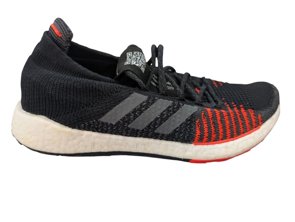 Adidas PulseBoost HD Mens Black/0range/Gray Knite Mesh Running