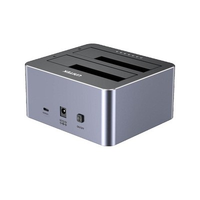 Unitek Y-3027GY01-EU Docking Station 10 Gbps Grau Aluminium