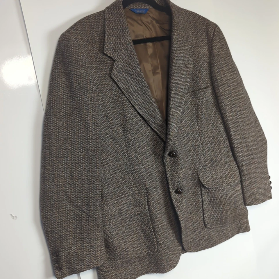 Vintage Pendleton Blazer Men's 42 Pure Virgin Wool Tweed Sport Coat Jacket Brown - Image 3 of 4