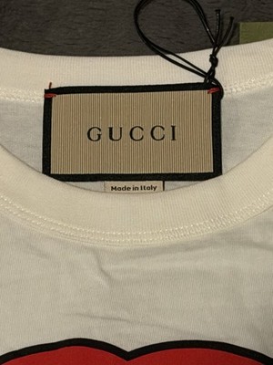 Gucci Interlocking G 1921 Print Cotton Jersey T Shirt Women's Size
