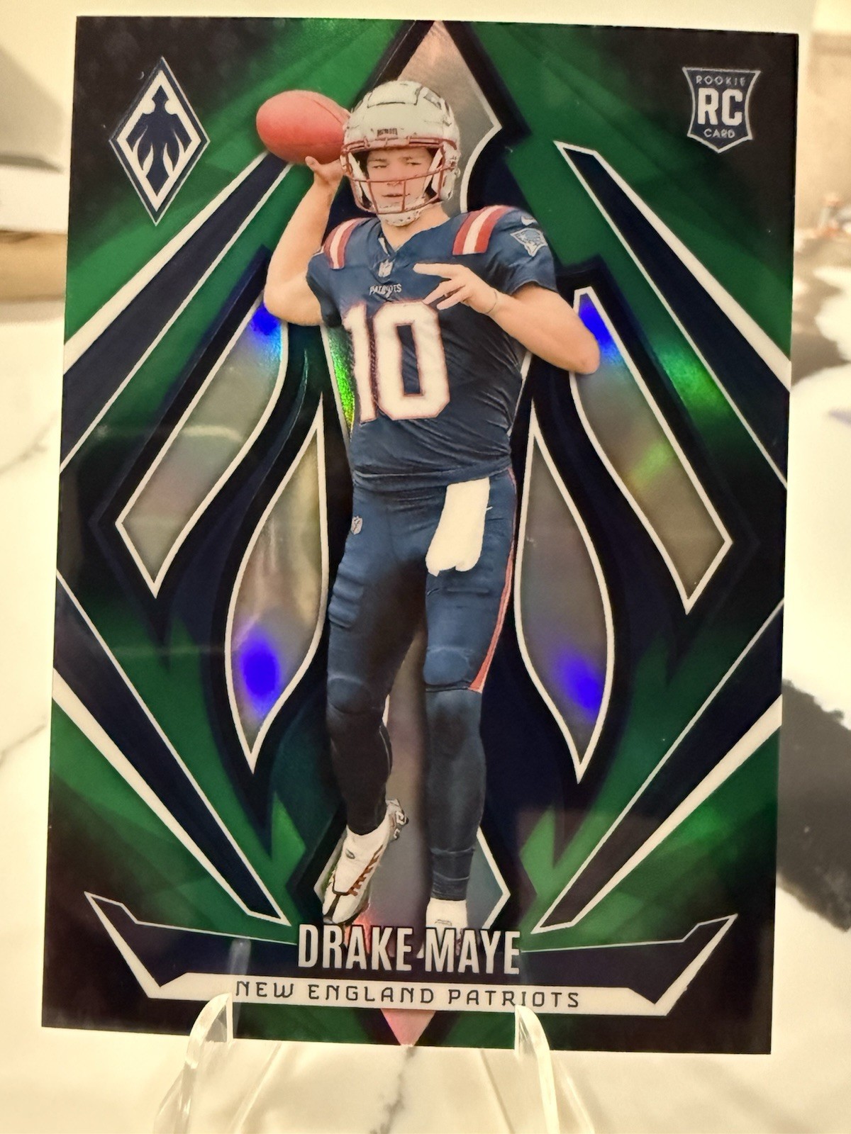 2024 Panini Phoenix Rookies Drake Maye #179 Green Fade /199 (RC) Patriots