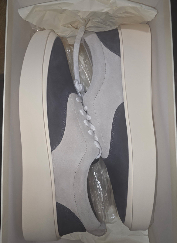 Fear Of God Men's Suede Lace Up Sneakers Vintage Black Bone US 10 5R18-7000