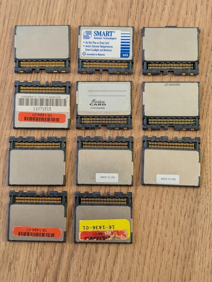 Lote misto de 11 cartões em miniatura 2MB 4MB 8MB de memória portátil PC laptop de bolso - Imagem 2 de 2