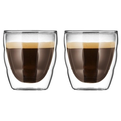 Bodum Pilatus Double Wall Glass 80ml Set 2pce