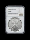 2006 American Silver Eagle NGC MS69 1 Oz Silver Coin