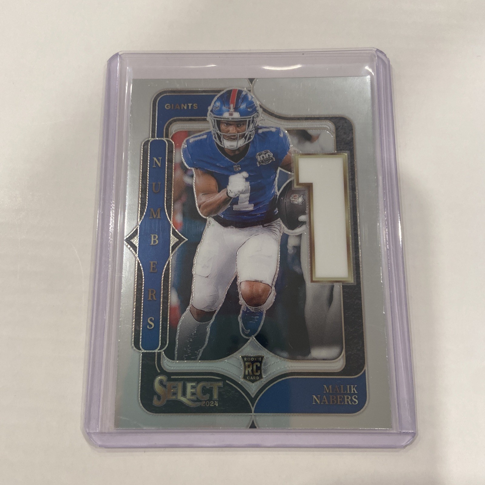 2024 Panini Select - Malik Nabers Numbers #5 (RC) Rookie - Silver- Rare Parallel